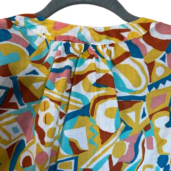 Anthropologie Danielle Kroll Shirt Blouse Brooklynite Button Front Sz s - Picture 3 of 8